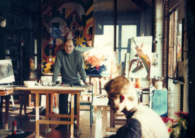 1987. Daniele e Francesco in studio
